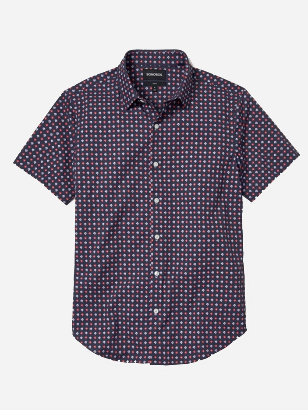 Bonobos men’s tech short sleeve button up shirt with Geo flower print